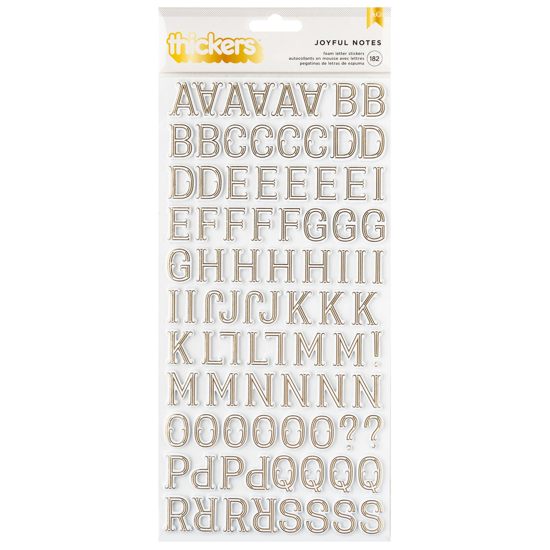 Thickers Pink Paislee JOYFUL NOTES Foam Letter Stickers