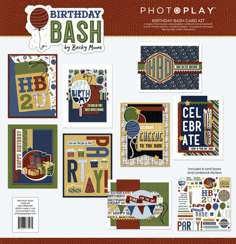 PhotoPlay BIRTHDAY BASH 8pc CARD KIT