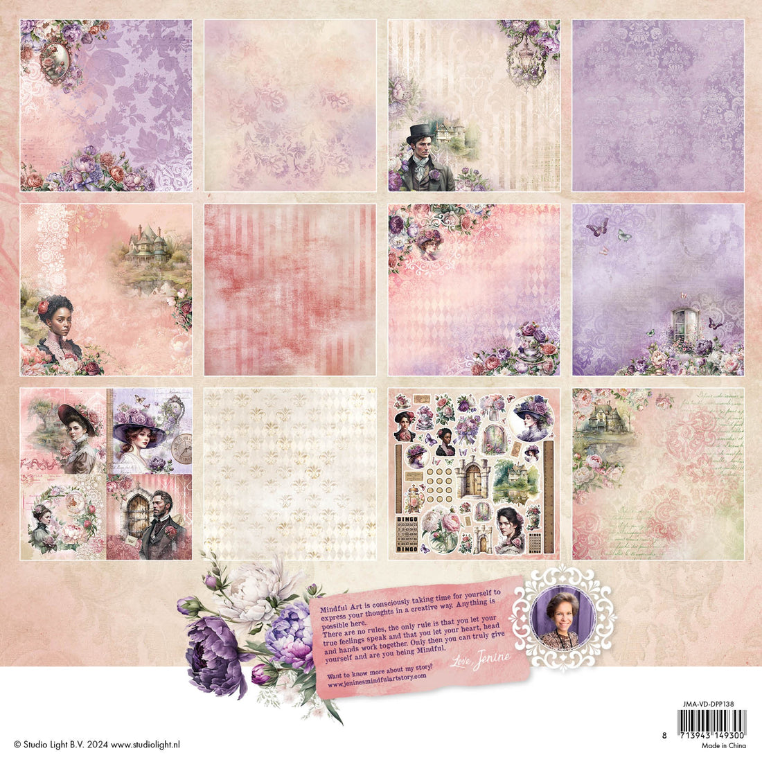 Studio Light Jenine’s Mindful VICTORIAN DREAMS 12”X12” Paper Pad