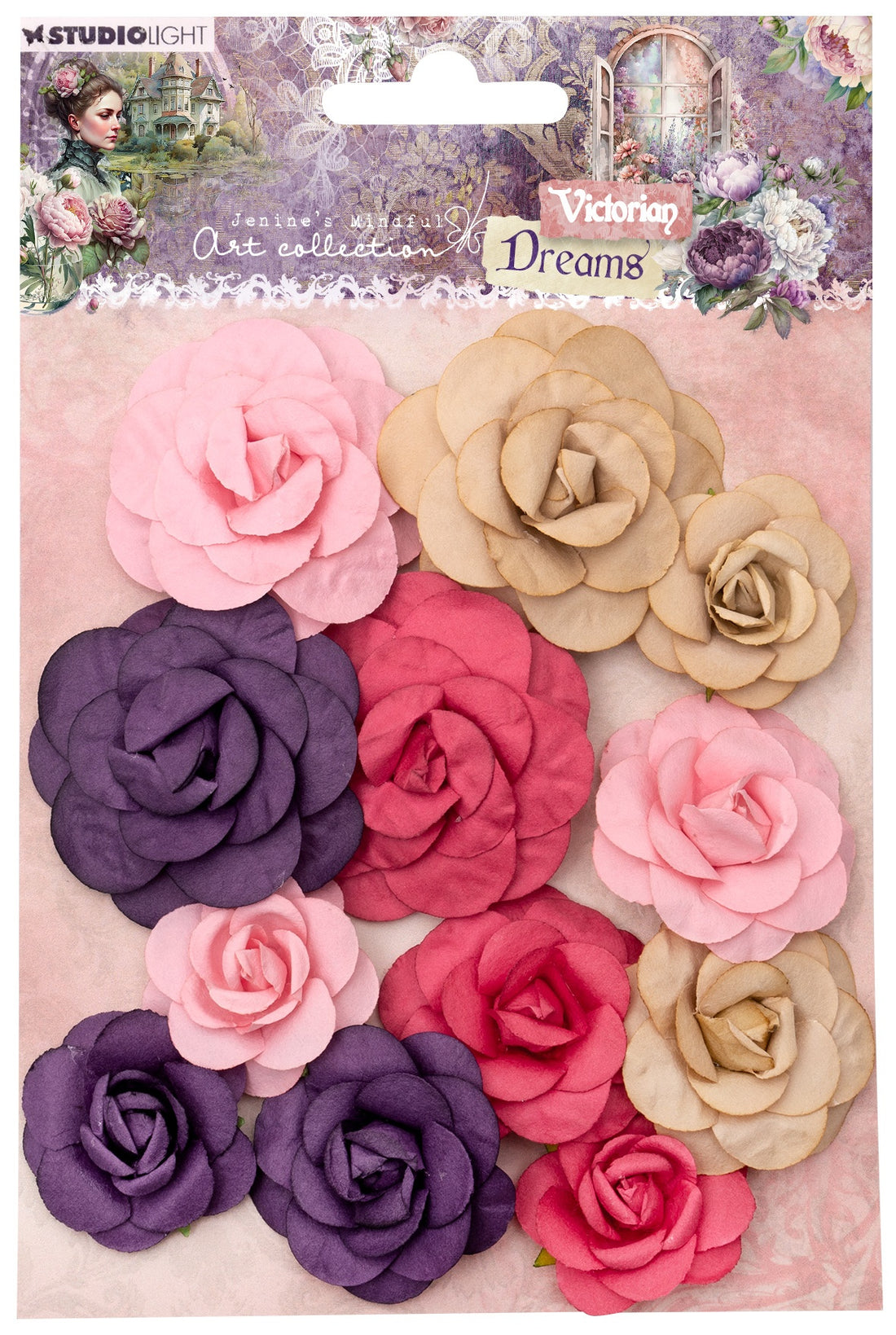 Studio Light Jeanine’s Mindful VICTORIAN DREAMS PAPER FLOWERS 11