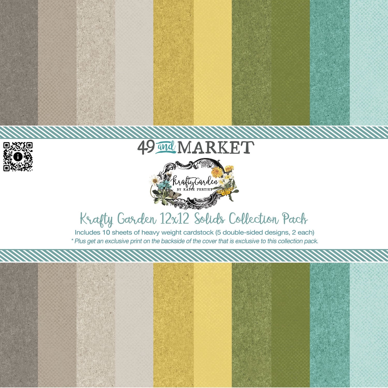 49 and Market KRAFTY GARDEN 12x12 Solids Collection Pack