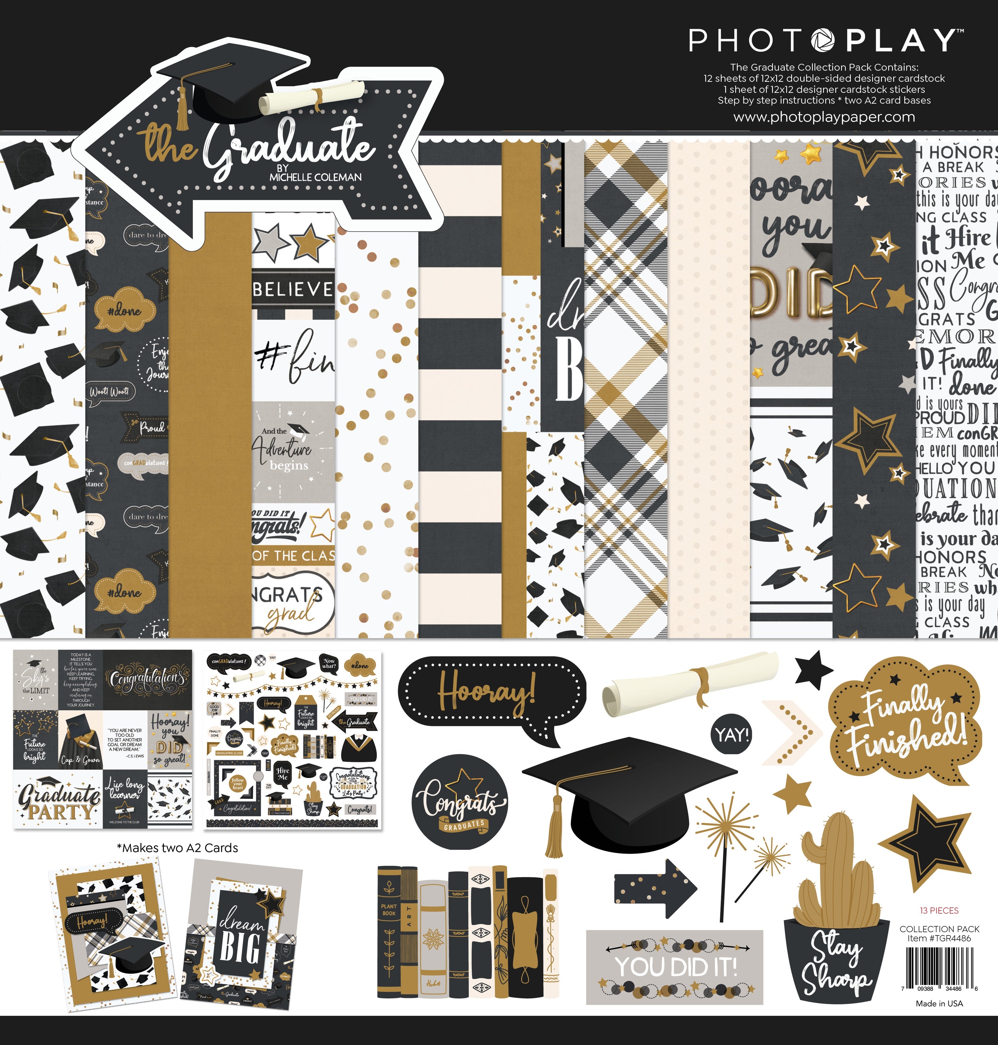 Photoplay THE GRADUATE 12X12 Paper Collection Pack