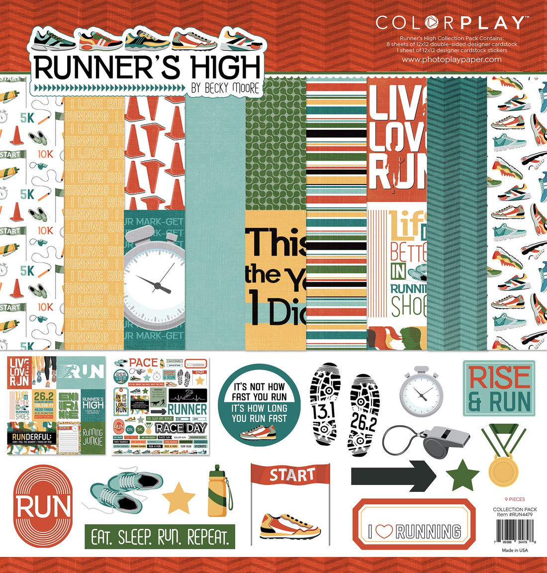 Colorplay RUNNER’S HIGH 12X12 Paper Collection Pack