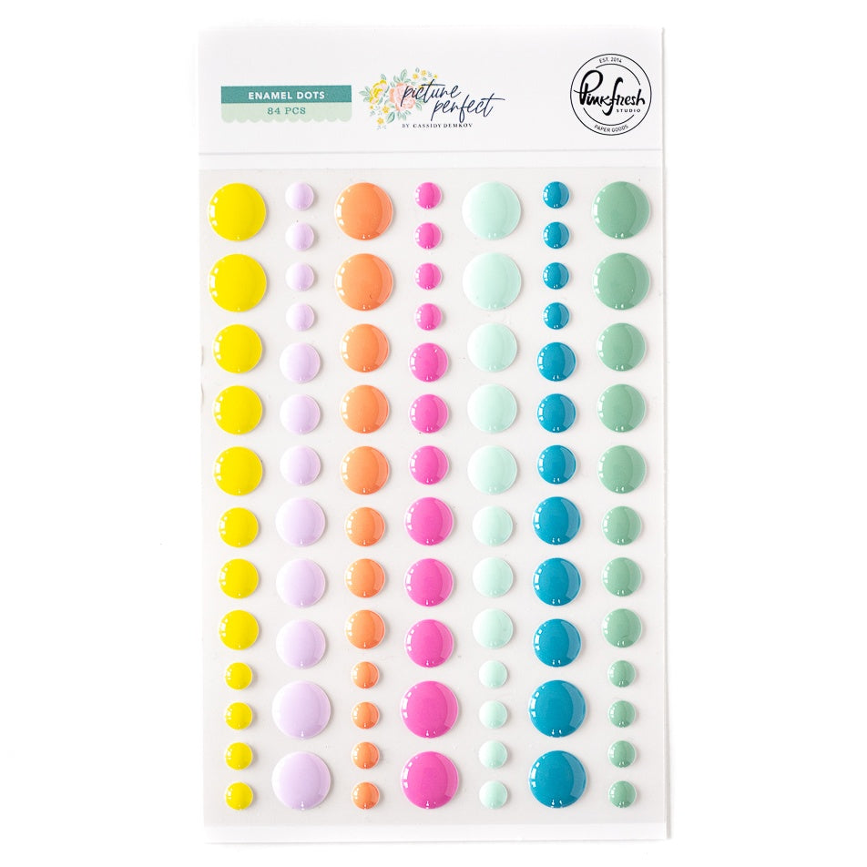 Pinkfresh Studio Picture Perfect ENAMEL DOTS 84 pc