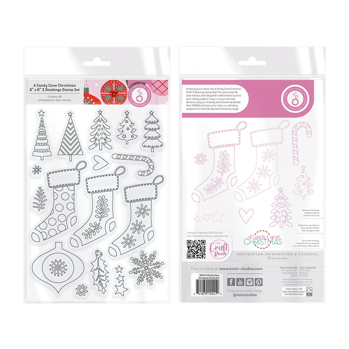 Tonic Studios A CANDY CANE CHRISTMAS Stamp Set