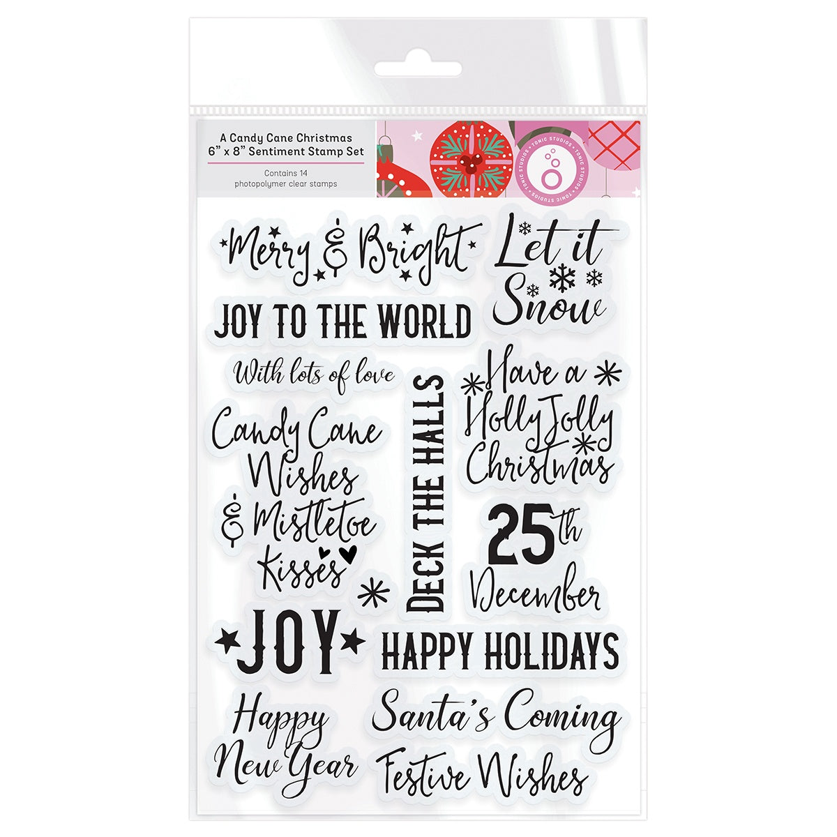 Tonic Studios A CANDY CANE CHRISTMAS Stamp Set