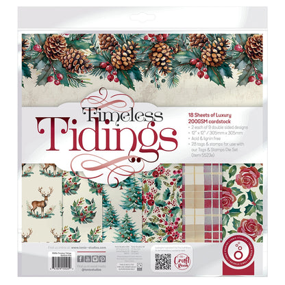 Tonic Studios TIMELESS TIDINGS 12”X12” Scrapbook Paper Pad