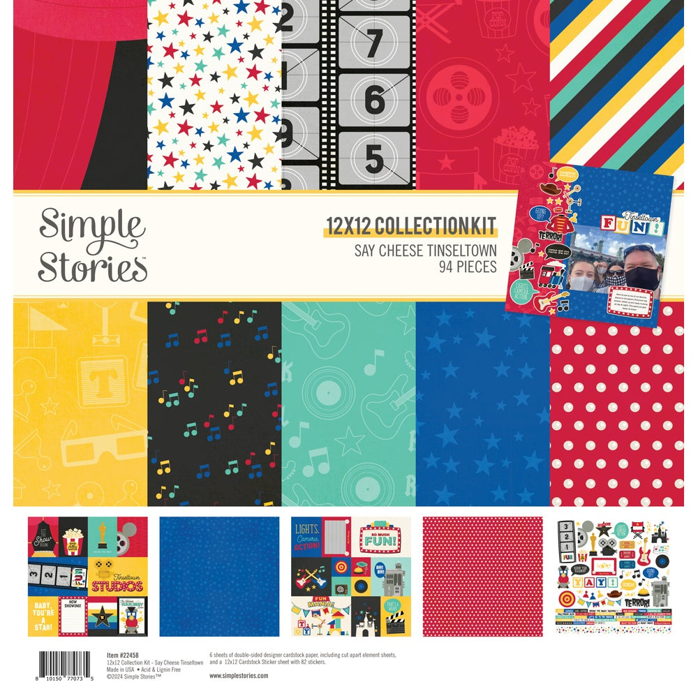 Simple Stories SAY CHEESE TINSELTOWN 12&quot;X12&quot; Collection Kit