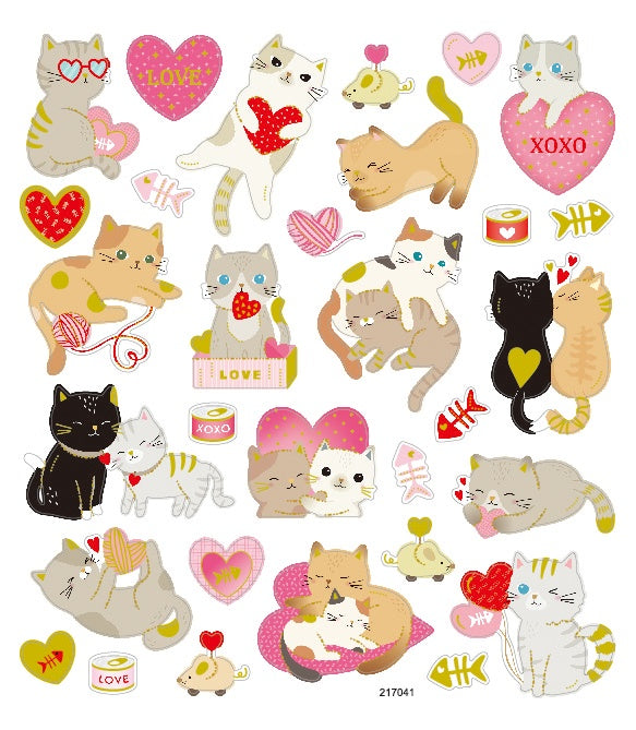 Sticker King KITTY LOVE Foil Stickers 30pc