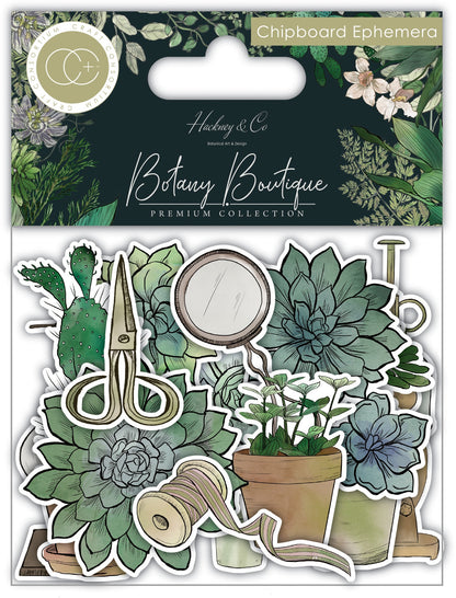 Craft Consortium BOTANY BOUTIQUE Chipboard Ephemera