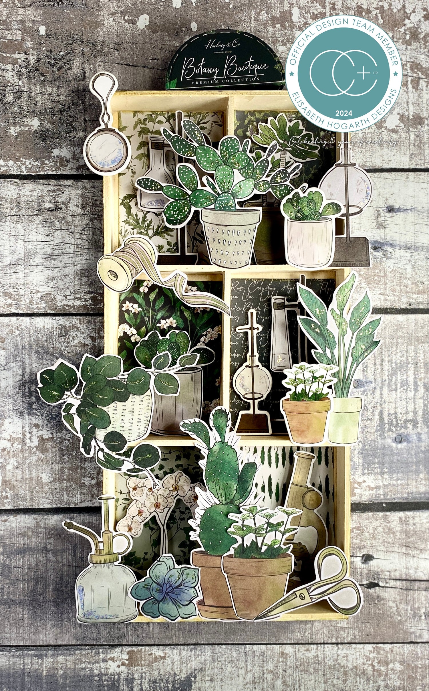 Craft Consortium BOTANY BOUTIQUE Chipboard Ephemera