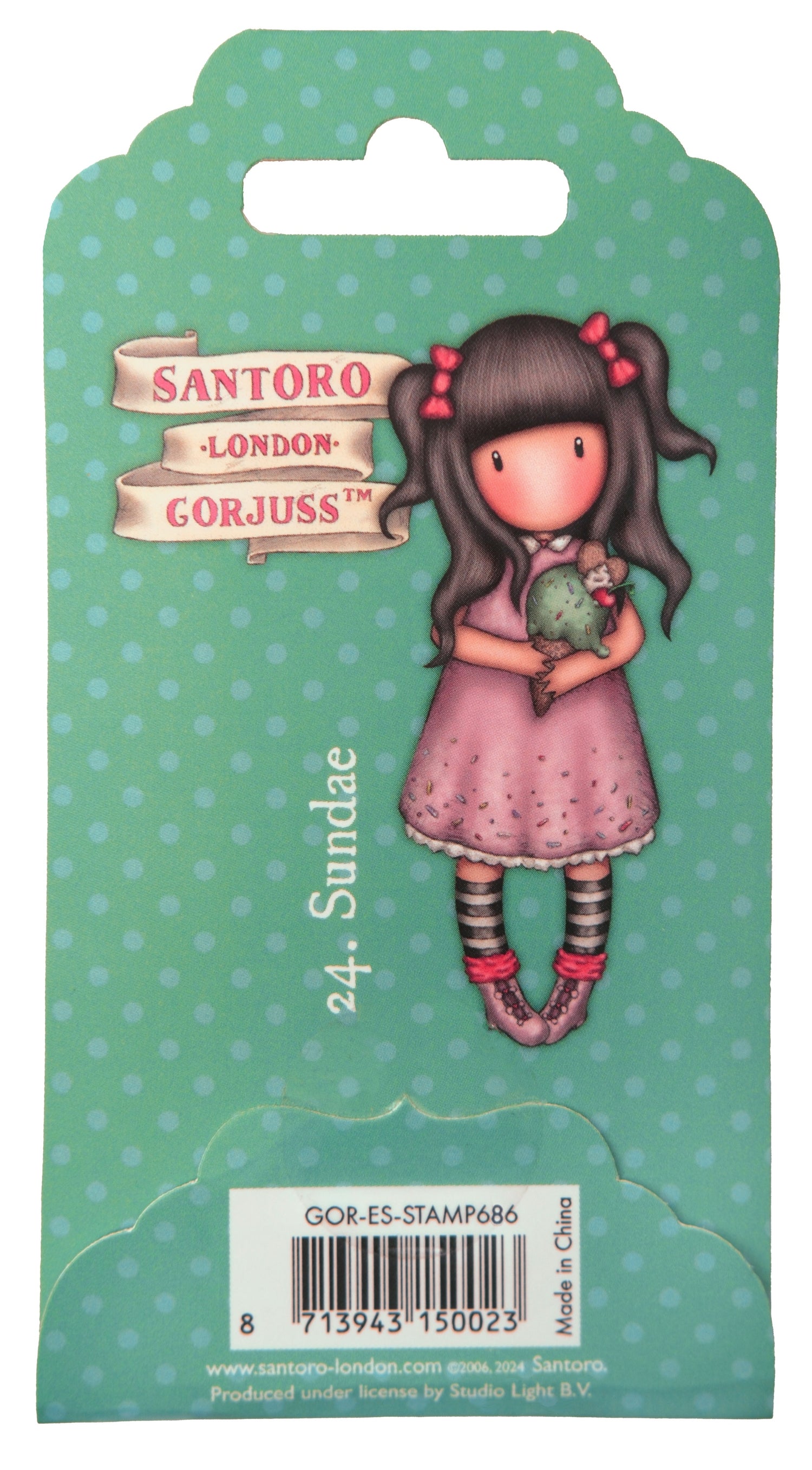 Santoro Gorjuss 24. SUNDAE Collectable Cling Rubber Stamp