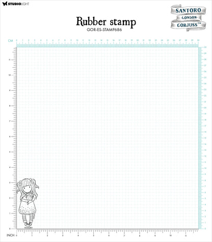 Santoro Gorjuss 24. SUNDAE Collectable Cling Rubber Stamp