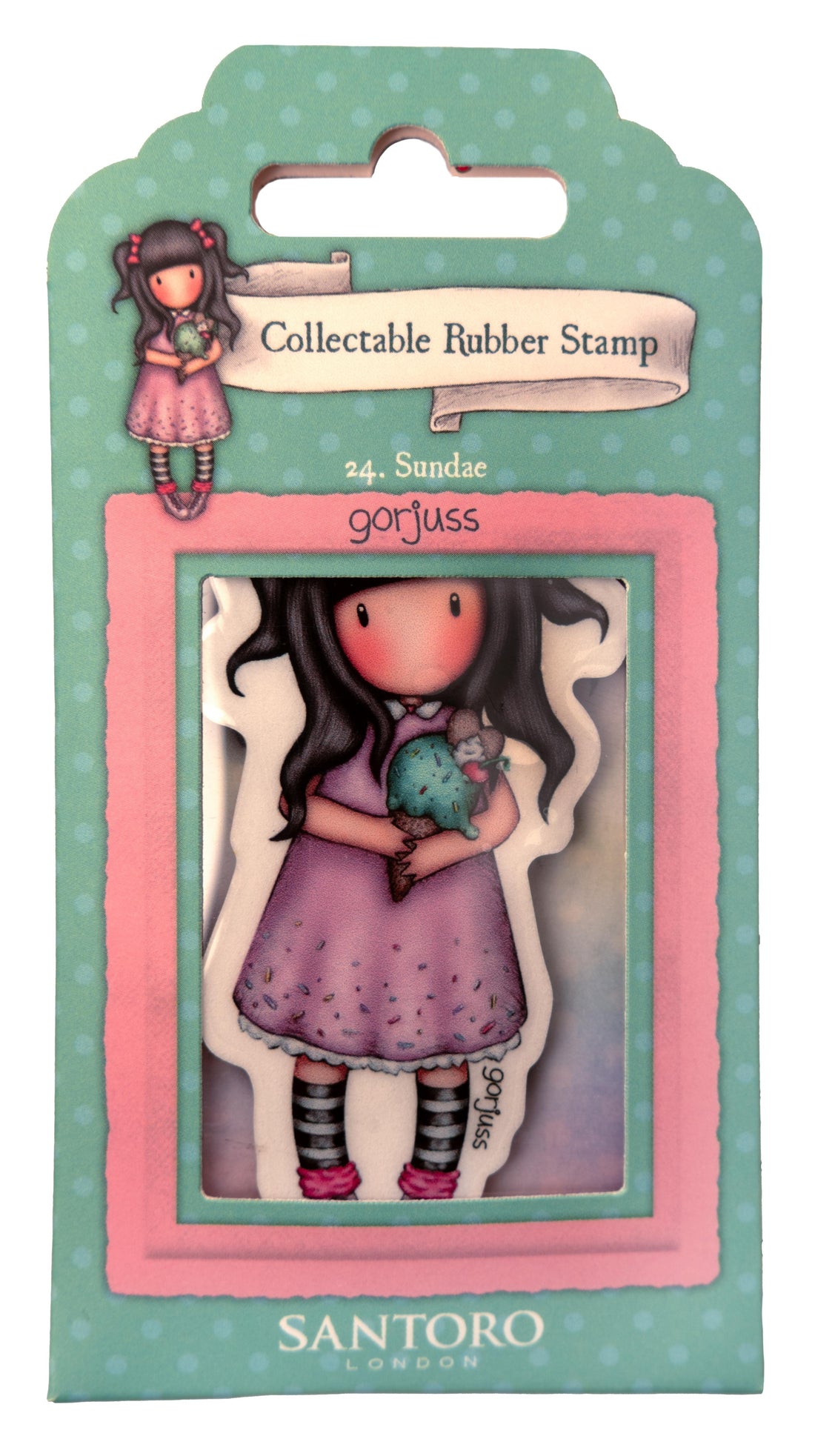 Santoro Gorjuss 24. SUNDAE Collectable Cling Rubber Stamp