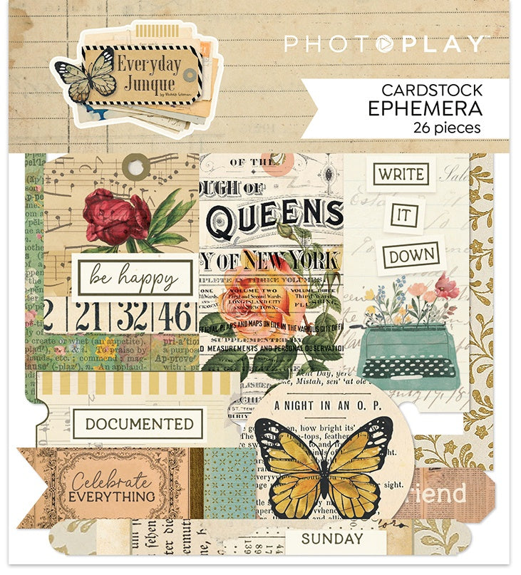 Photoplay EVERYDAY JUNQUE Cardstock Ephemera 30pc