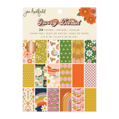 Jen Hadfield GROOVY DARLIN’ 6"X8" Paper Pad 36pc