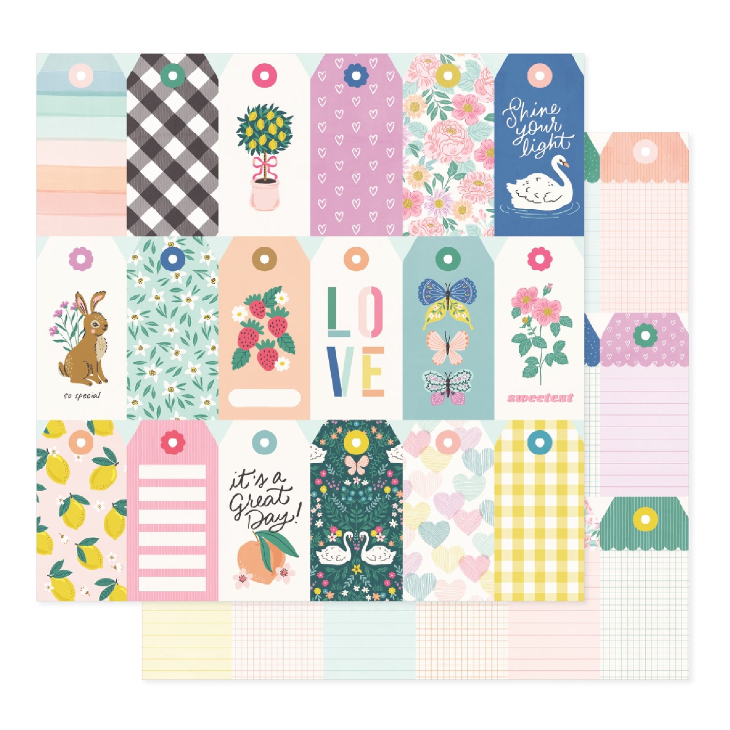 Bea Valint Sketchbook A GREAT DAY 12"X12" Scrapbook Paper