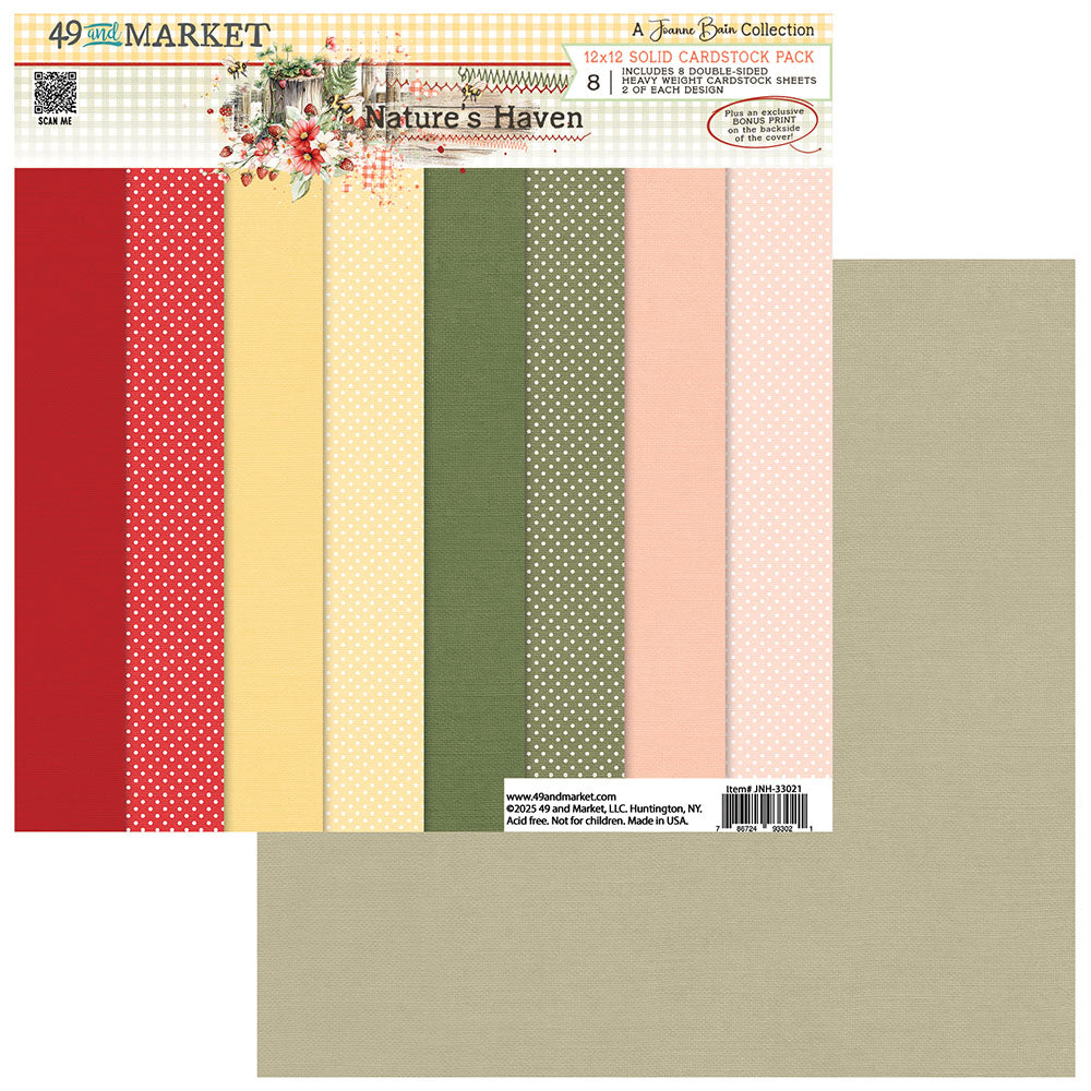 Pack of patterned paper sheets with a &