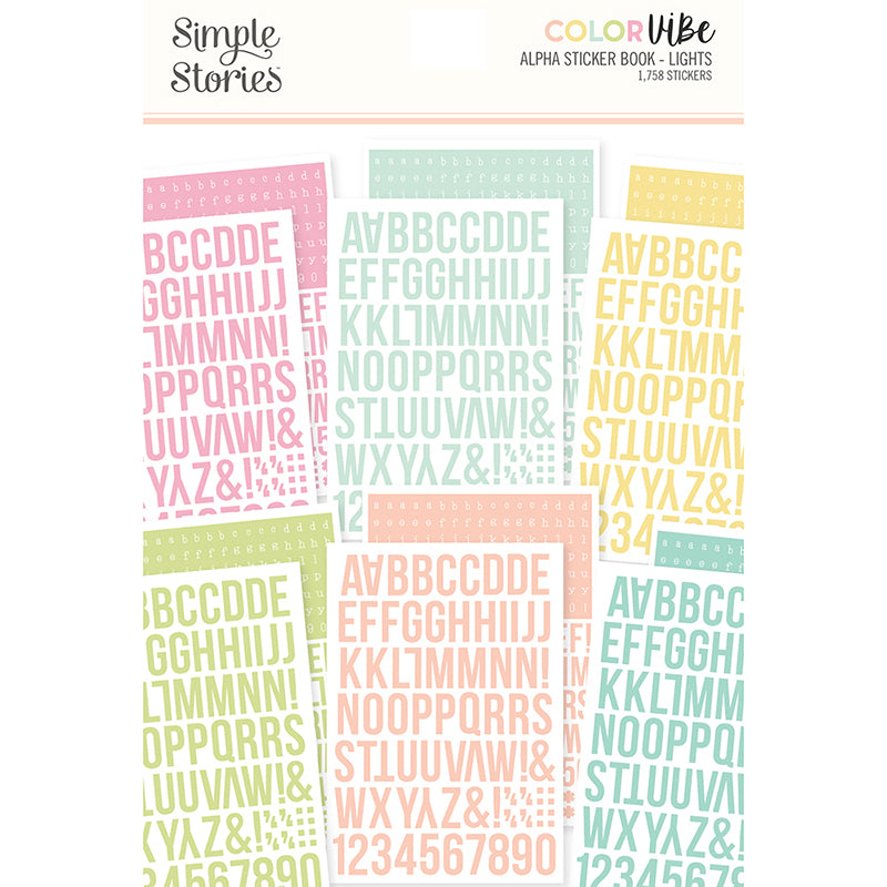 Simple Stories ColorVibe LIGHTS Alpha Sticker Book