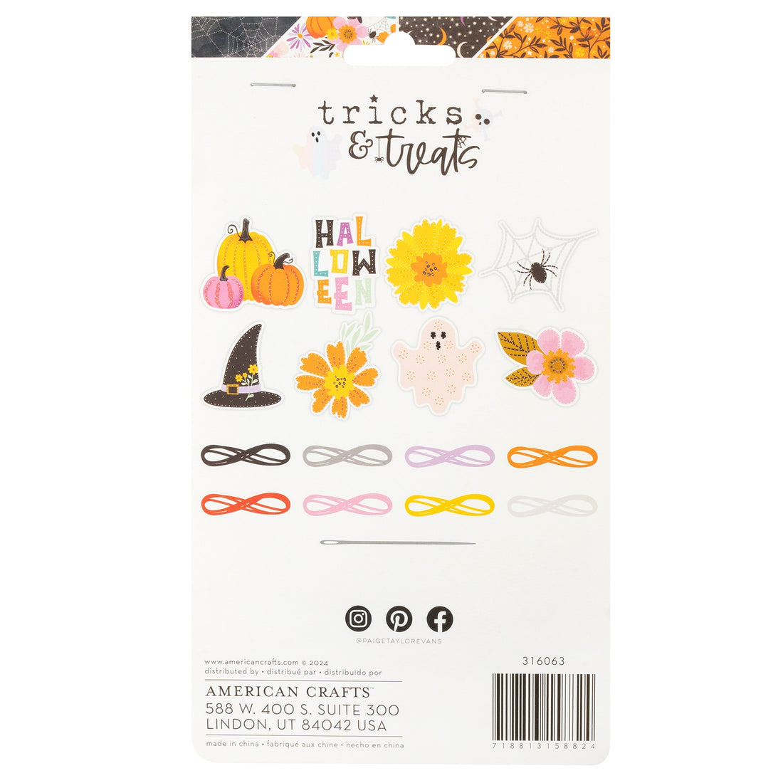 Paige Evans TRICKS &amp; TREATS Embroidery Kit