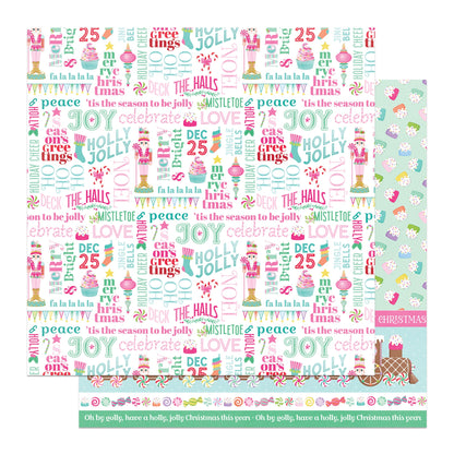 Photoplay Sugar Plum Christmas SENDING CHEER 12X12 Scrapbook Paper