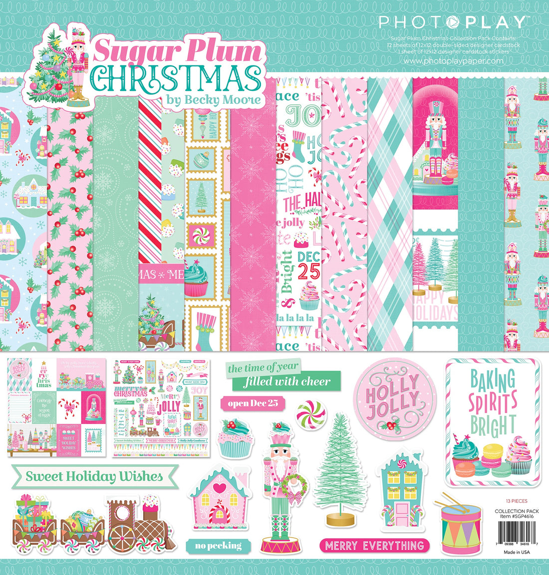 Photoplay SUGAR PLUM CHRISTMAS 12X12 Paper Collection Pack