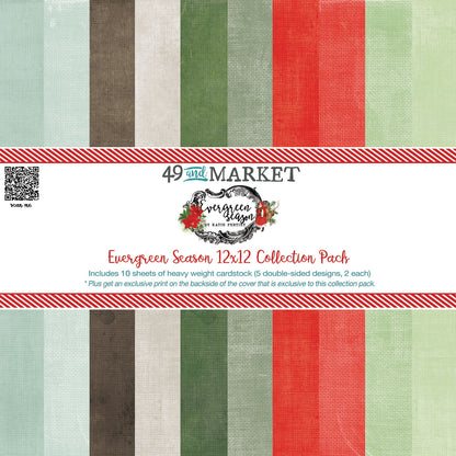 49 and Market EVERGREEN SEASON 12”X12” Solids Collection Pack