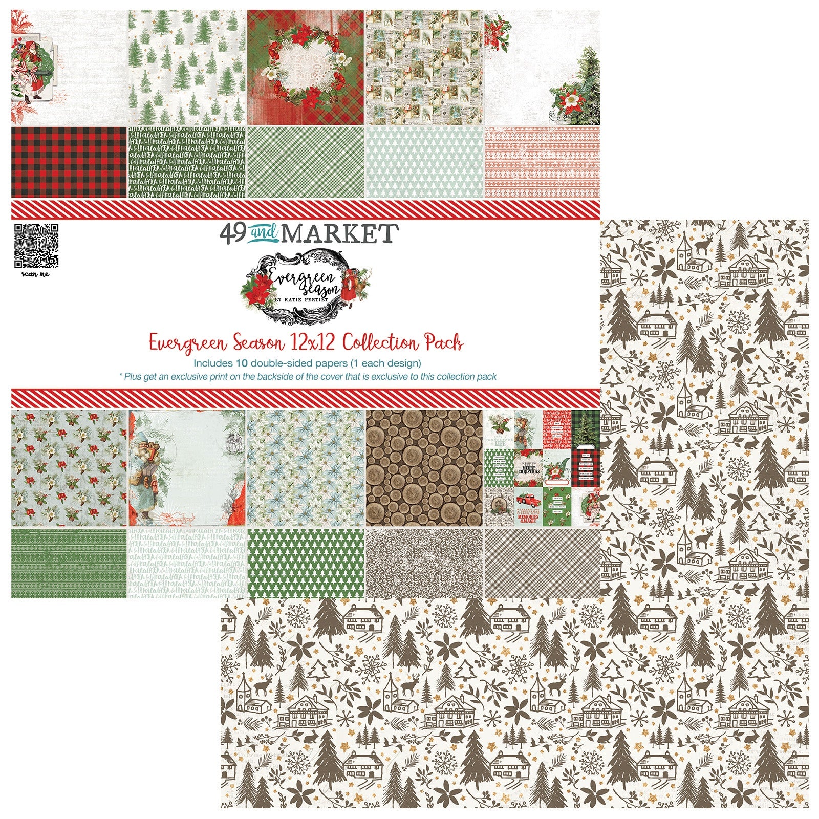 49 and Market EVERGREEN SEASON 12”X12” Collection Pack