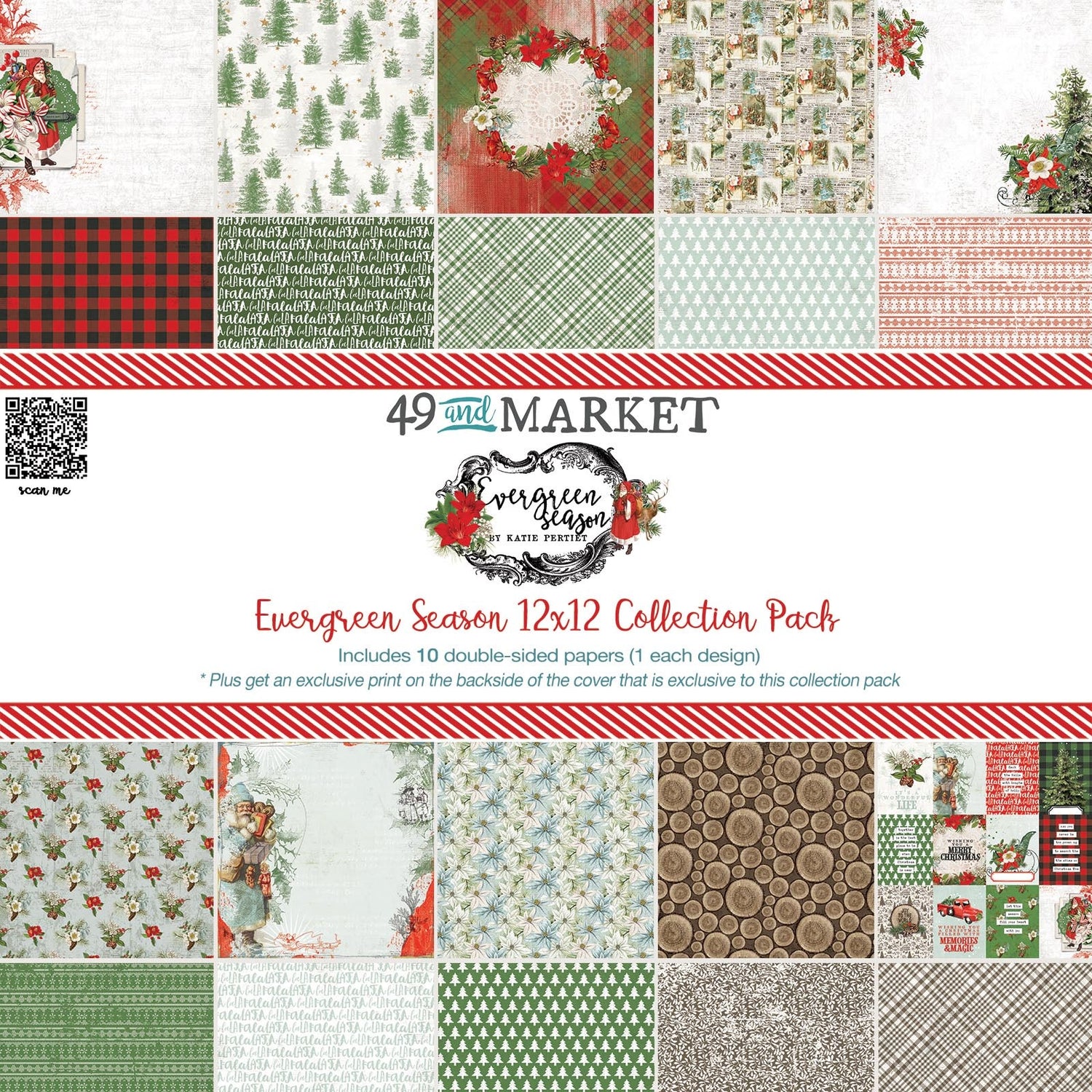 49 and Market EVERGREEN SEASON 12”X12” Collection Pack