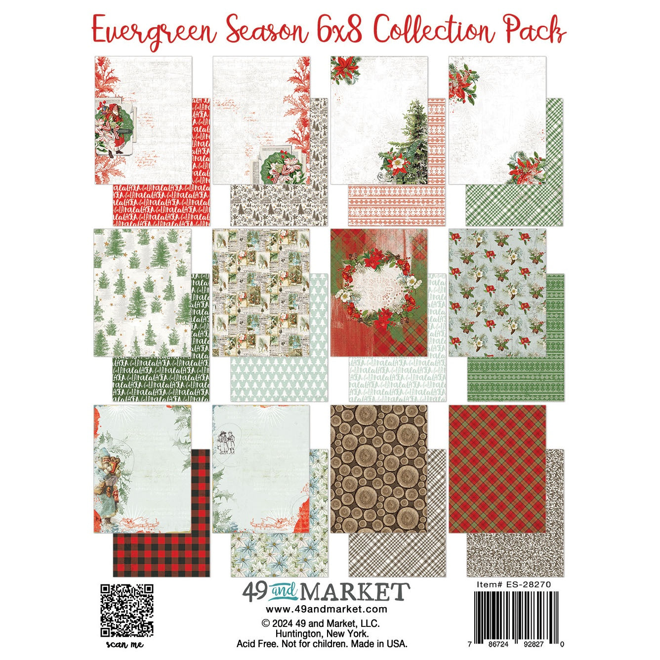 49 and Market EVERGREEN SEASON 6”X8” Collection Pack