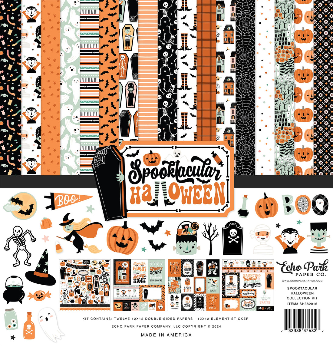 Echo Park SPOOKTACULAR HALLOWEEN Collection Kit 12&quot;X12&quot;