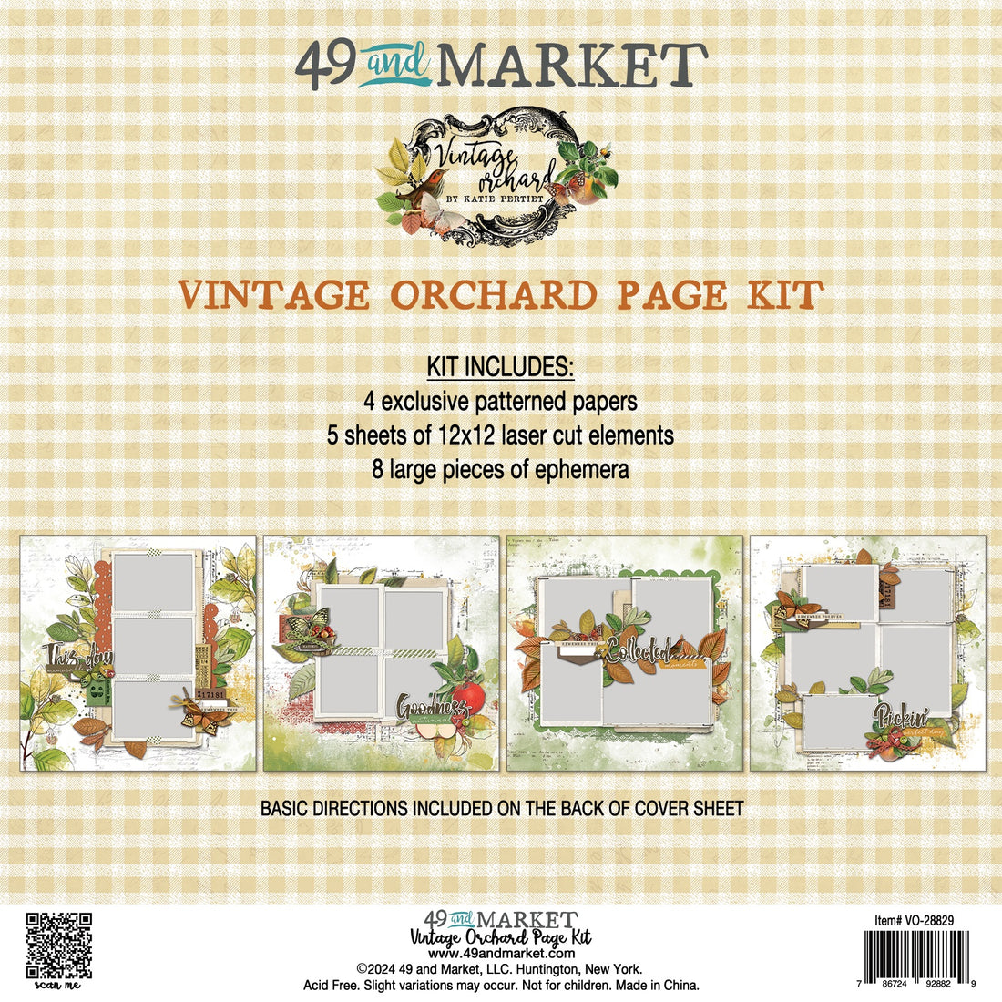 49 and Market VINTAGE ORCHARD 12X12 PAGE KIT