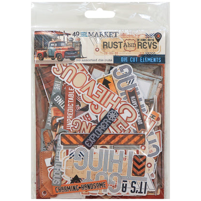 49 and Market RUST AND REVS Die Cut Elements 99pc