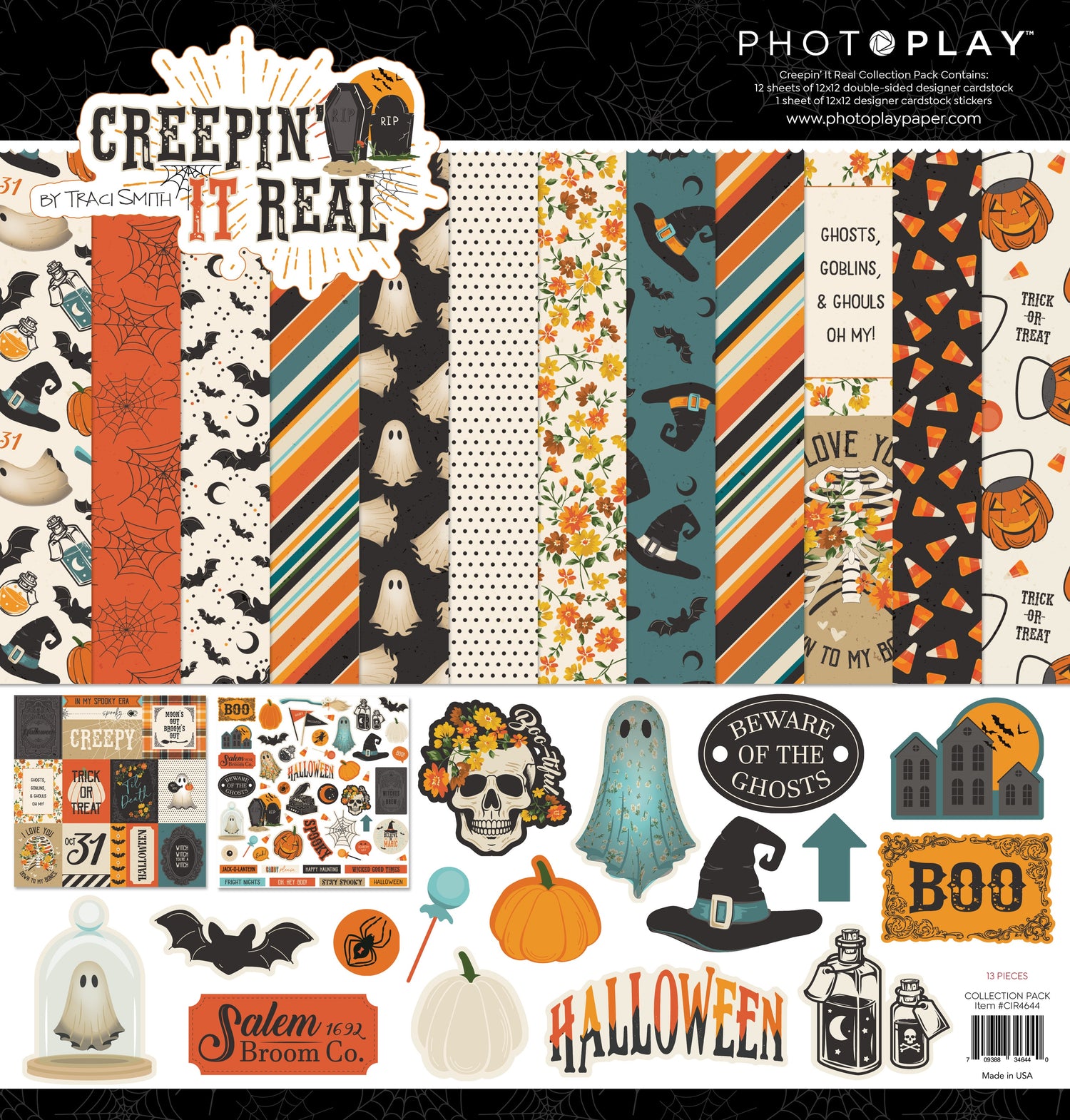 Photoplay CREEPIN’ IT REAL 12X12 Paper Collection Pack