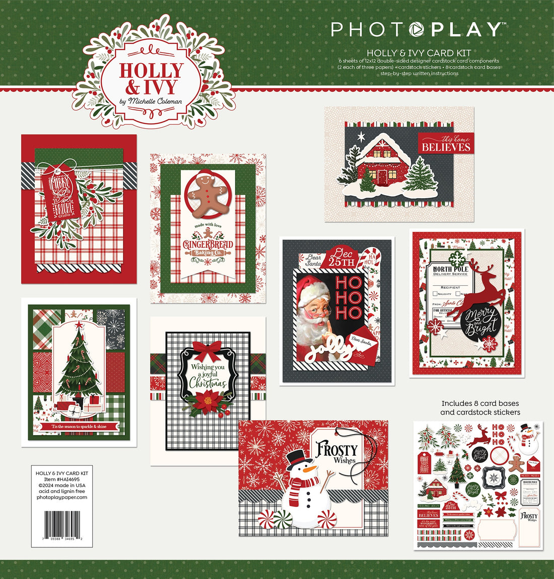 PhotoPlay HOLLY &amp; IVY Card Kit Christmas