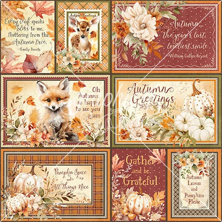 Graphic 45 AUTUMN GREETINGS 12X12 Scrapbook Paper