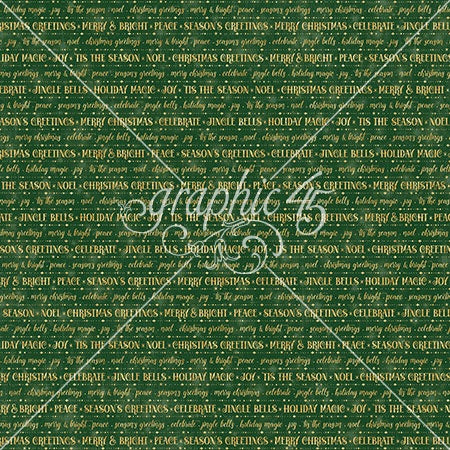 Graphic 45 Merry &amp; Bright JOYS OF THE SEASON 12X12 Scrapbook Paper