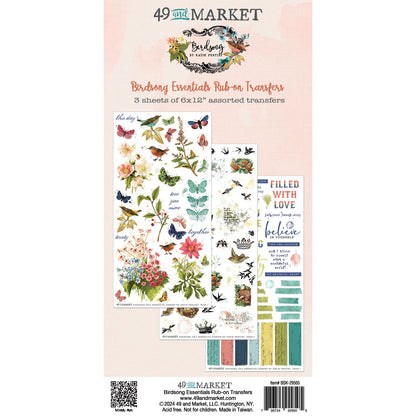 49 and Market BIRDSONG Essentials Rub-On Transfers