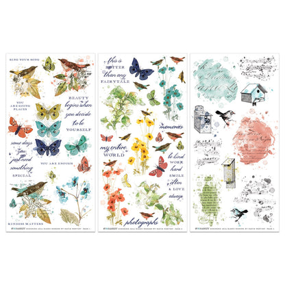 49 and Market BIRDSONG Blendable Rub-On Transfers