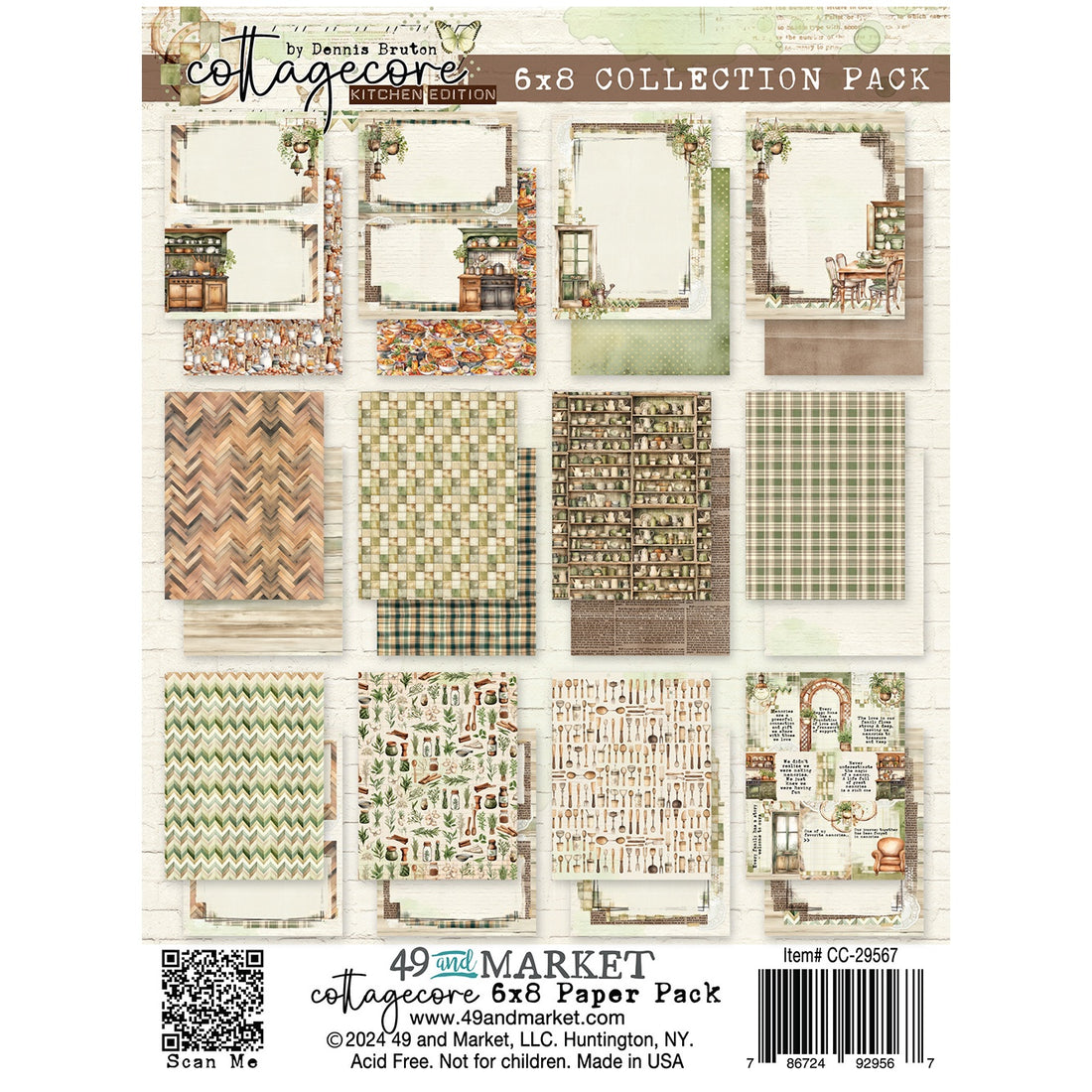 49 and Market COTTAGECORE 6"X8” Collection Paper Pack