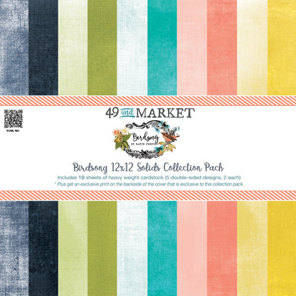 49 and Market BIRDSONG 12X12 Solids Collection Paper Pack