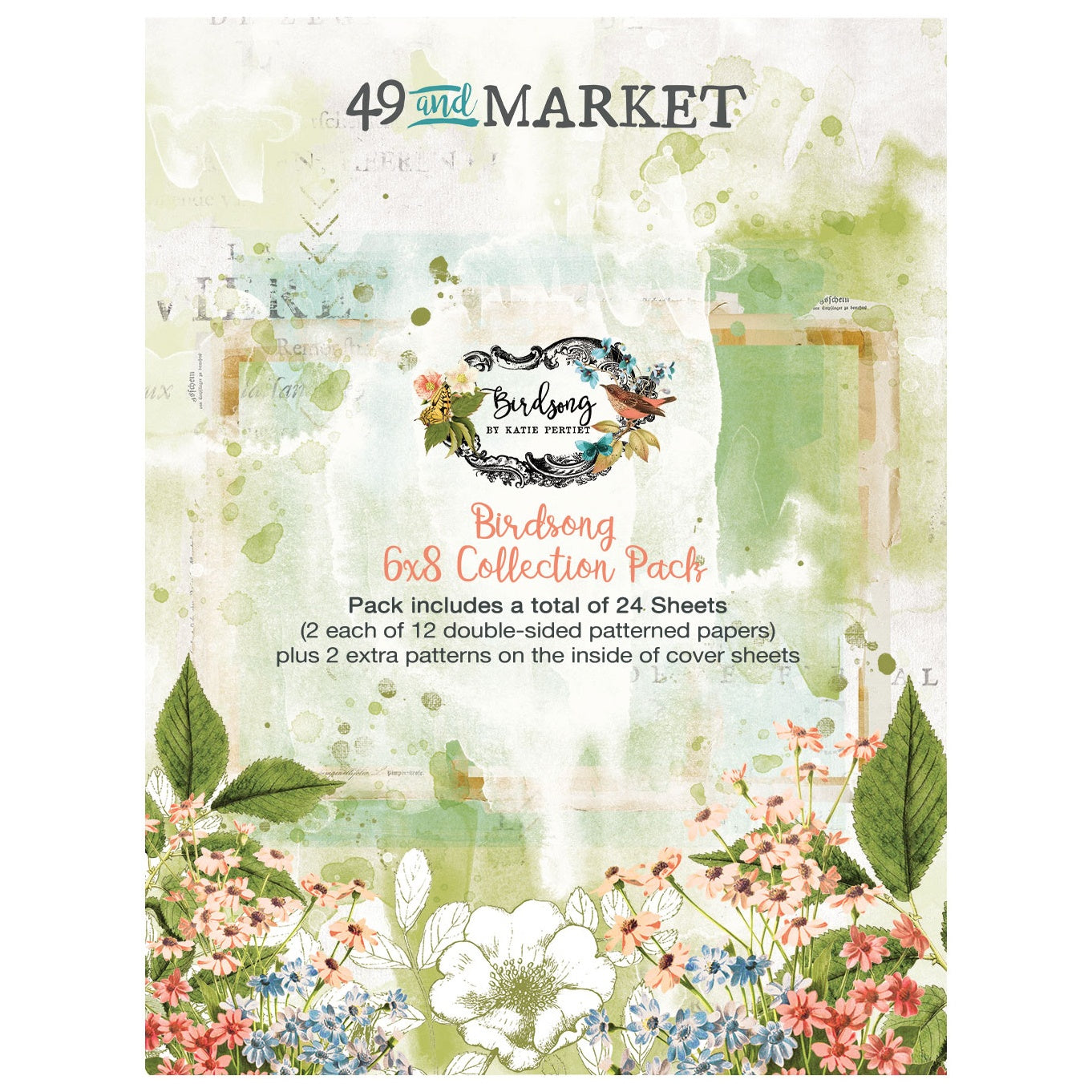 49 and Market BIRDSONG 6”X8” Collection Paper Pack