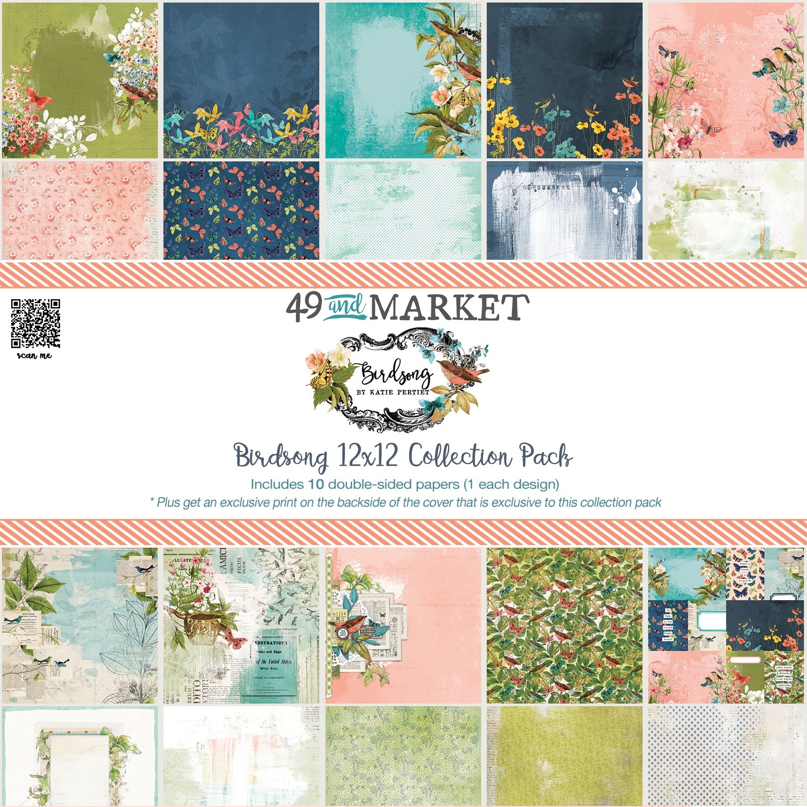 49 and Market BIRDSONG 12X12 Collection Paper Pack