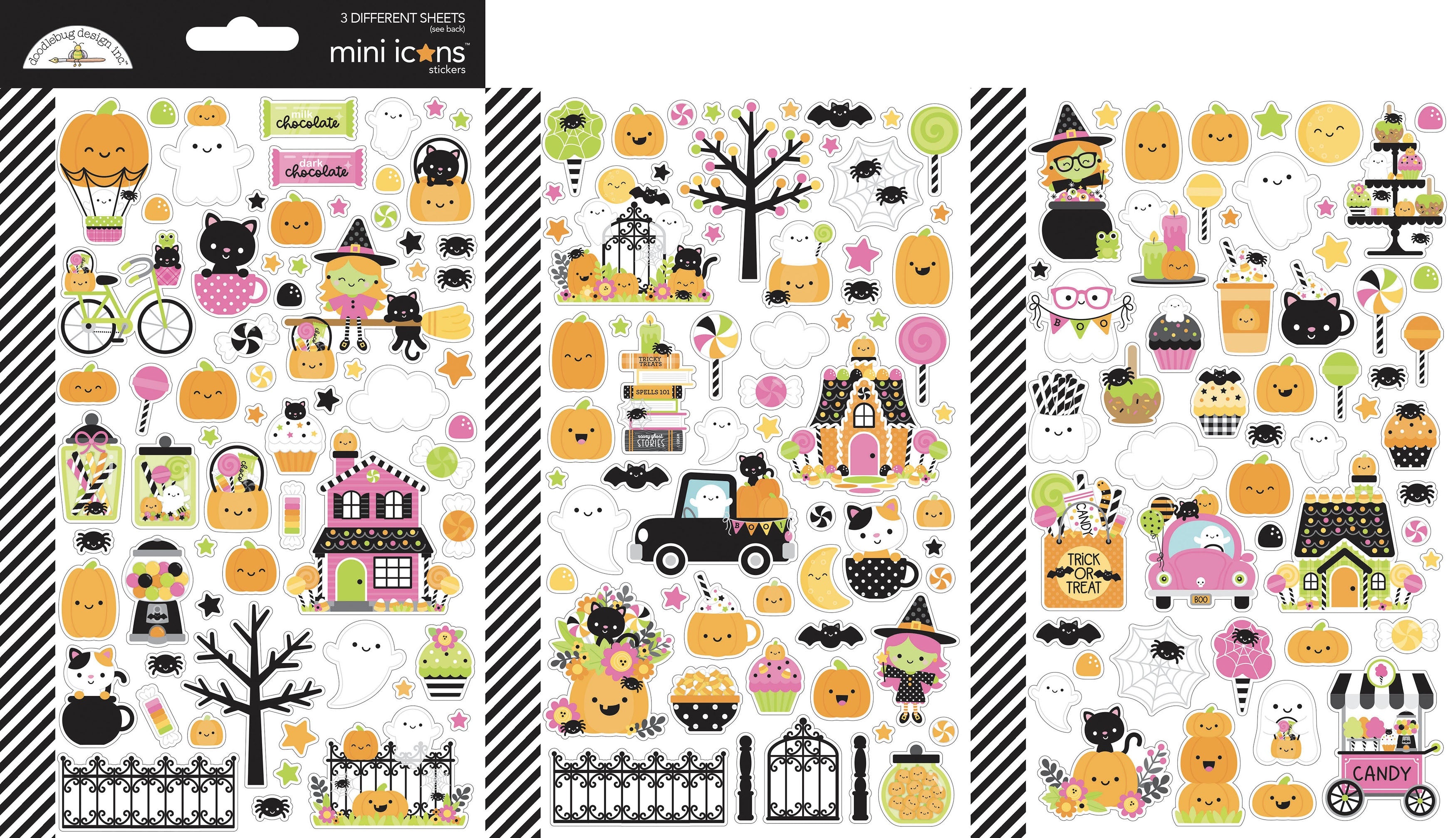 Doodlebug HEY PUMPKIN Mini Icons Stickers 3 Sheets