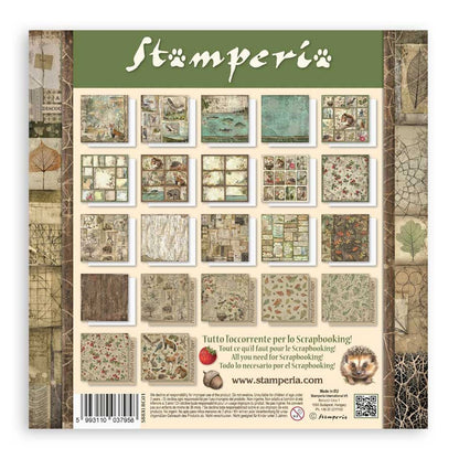 Stamperia FOREST MAXI PAD 12&quot;X12&quot; Scrapbooking Paper Pack