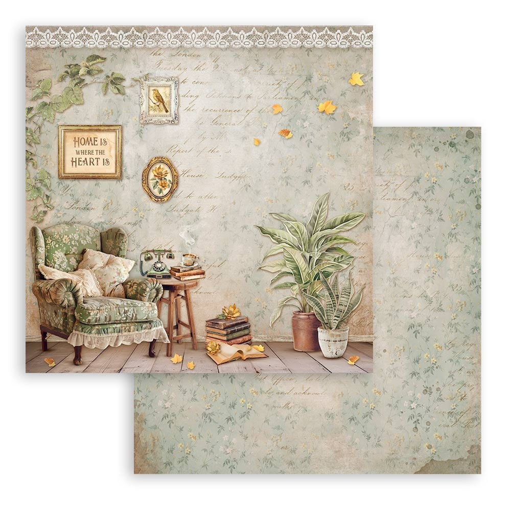 Stamperia Romantic GOLDEN HARMONY 12&quot;X12&quot; Scrapbook Paper Pad