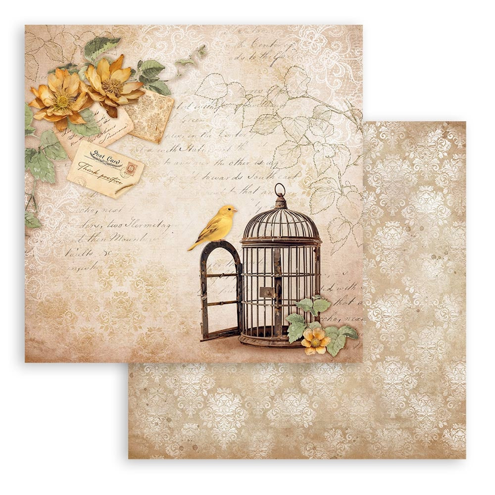 Stamperia Romantic GOLDEN HARMONY 12&quot;X12&quot; Scrapbook Paper Pad