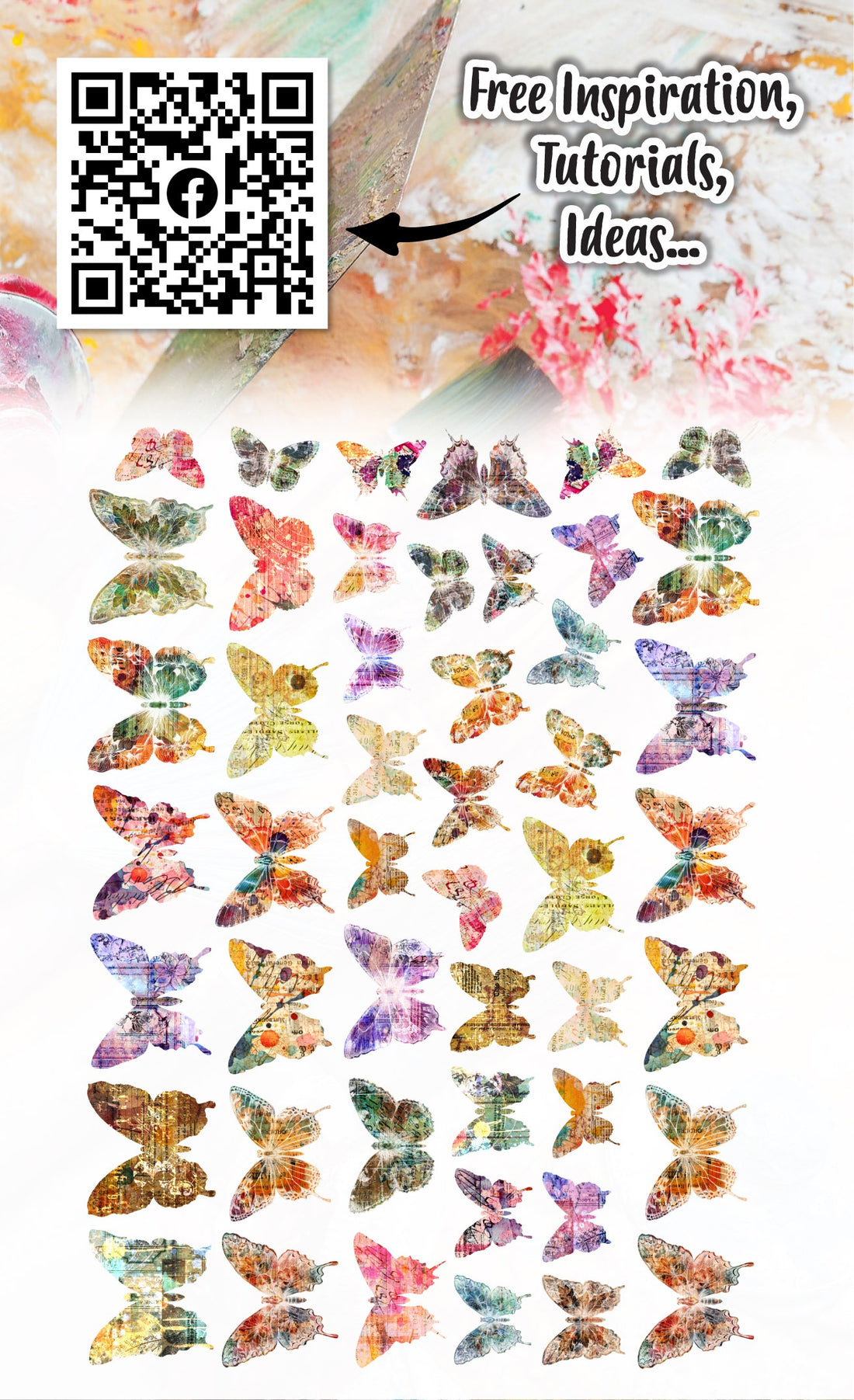 AALL &amp; Create LUMINOUS FLUTTER Ephemera Die-Cuts 48pc