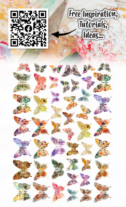 AALL &amp; Create LUMINOUS FLUTTER Ephemera Die-Cuts 48pc