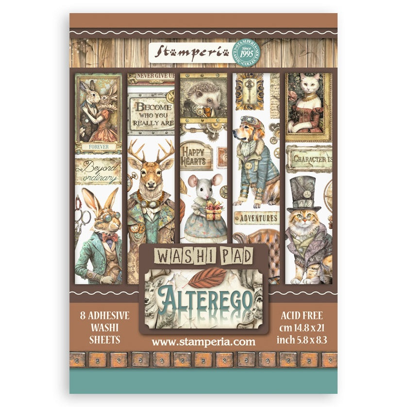 Stamperia ALTEREGO 6”X8” Washi Pad 8pc